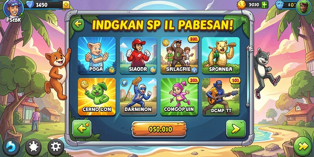Screenshot dari karakter baru dalam ACEPARTY.
