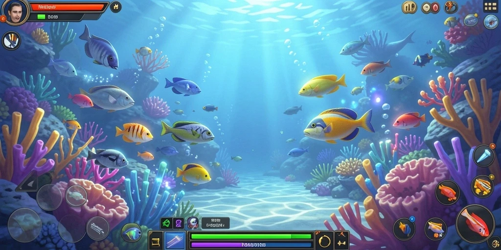 Tangkapan layar yang menampilkan lingkungan fantastis dalam game.