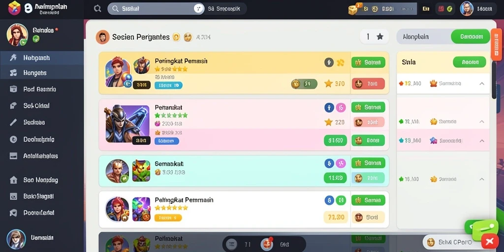 Gambaran pertempuran epik antara pemain dan musuh.